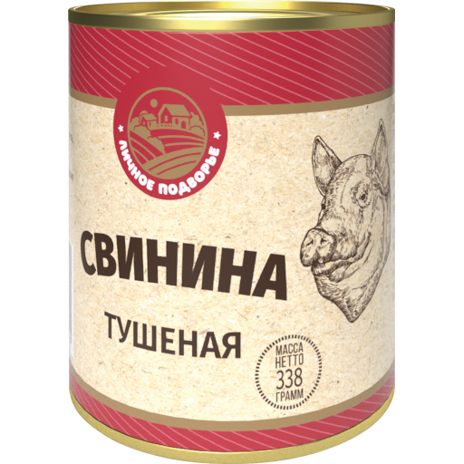 Свинина тушёная, 1-й сорт, ГОСТ, 338 г